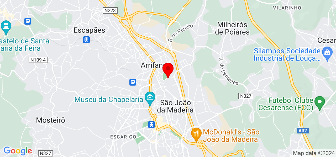 Yasmin Cavalcanti - Aveiro - São João da Madeira - Mapa