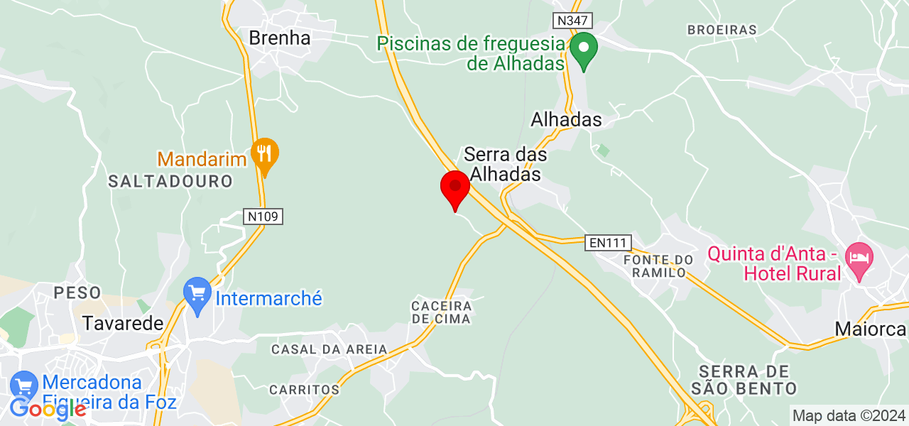 Pedro Serr&atilde;o - Coimbra - Figueira da Foz - Mapa