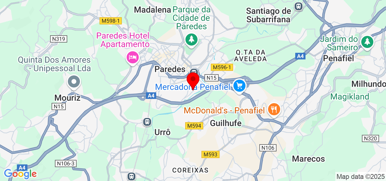 Mafalda Pereira - Porto - Paredes - Map