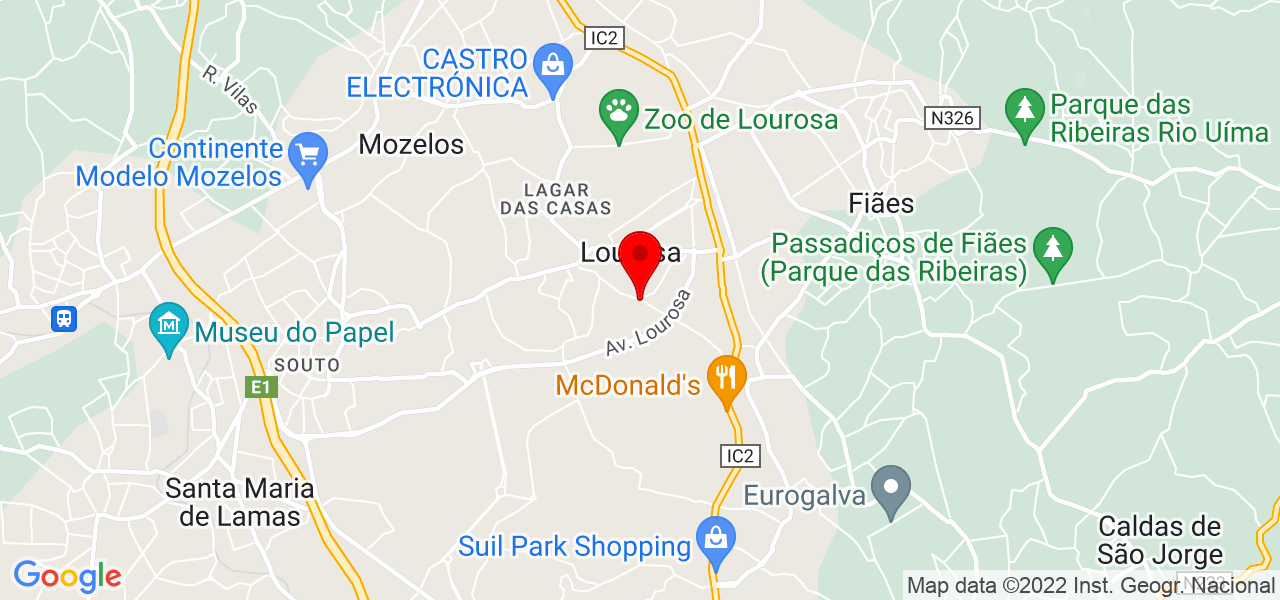 C&aacute;tia - Aveiro - Santa Maria da Feira - Mapa