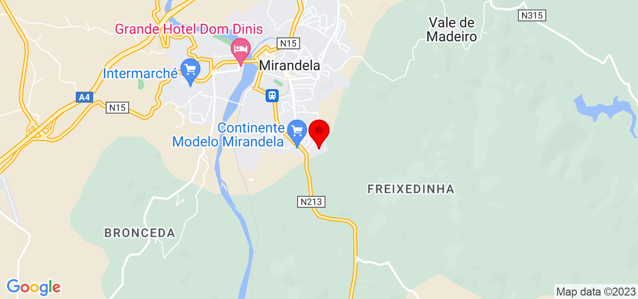 Samuel Manta - Bragança - Mirandela - Mapa