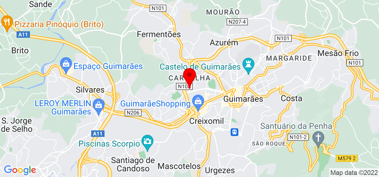 Antonia Costa - Braga - Guimarães - Mapa