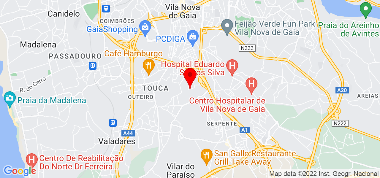 Ana Gomes - Porto - Vila Nova de Gaia - Mapa