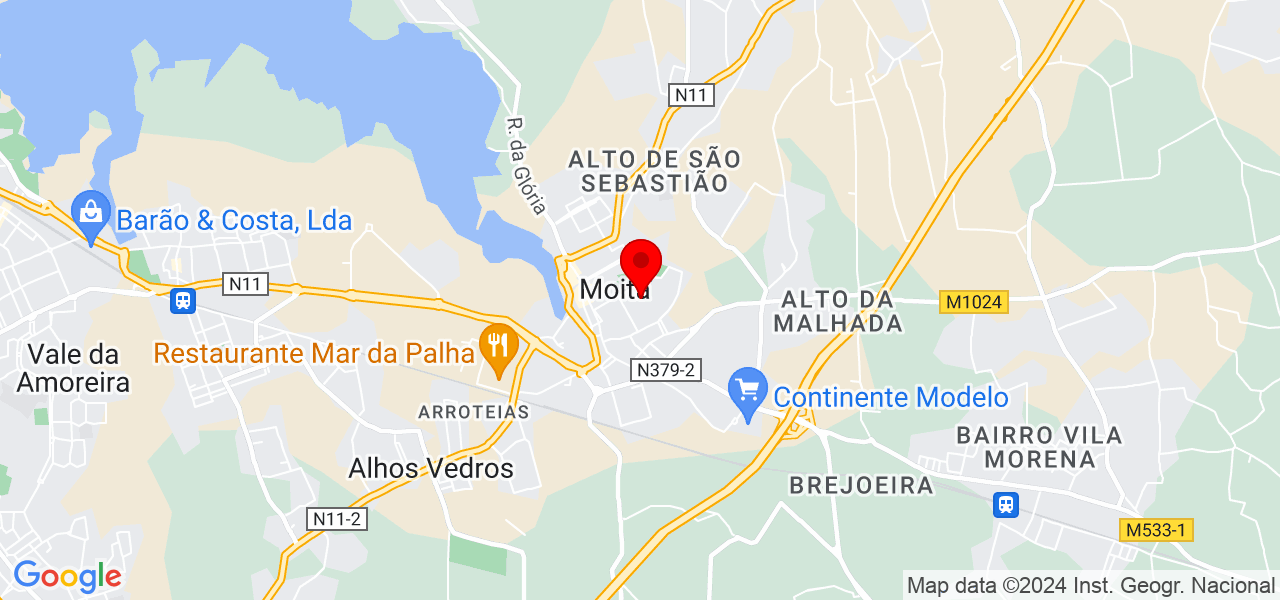 &Acirc;ngela Janeiro - Setúbal - Moita - Mapa