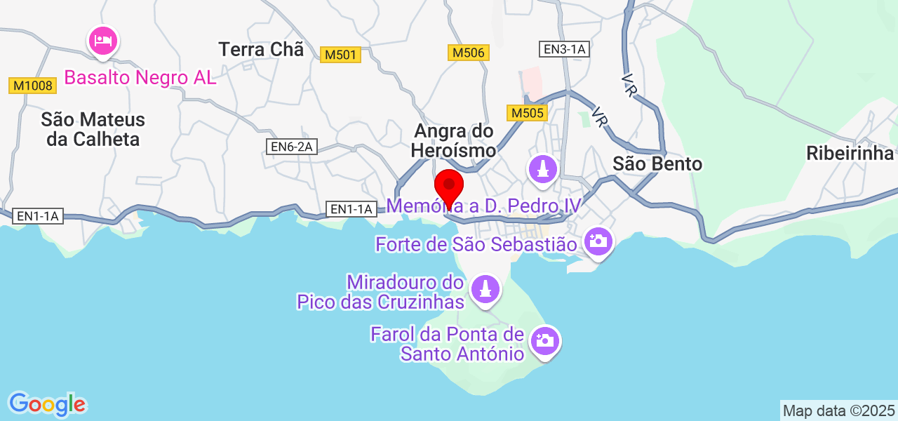 Chef Arley Moreira - Açores - Angra do Heroísmo - Mapa