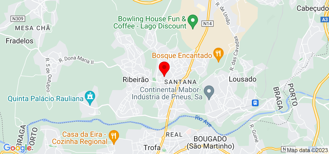 B&aacute;rbara - Braga - Vila Nova de Famalicão - Mapa