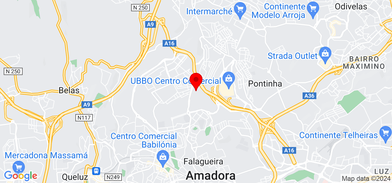 Uane Mour&atilde;o - Lisboa - Amadora - Mapa