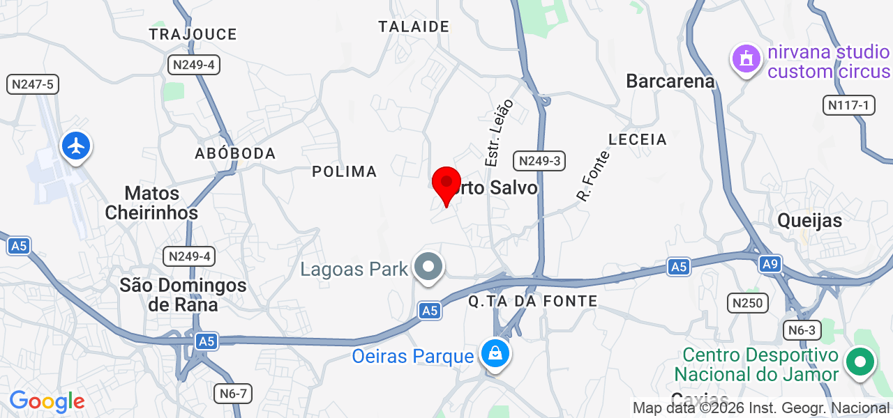 Janaine Cristina | AutoCAD & Desenho Técnico - Lisboa - Oeiras - Mapa