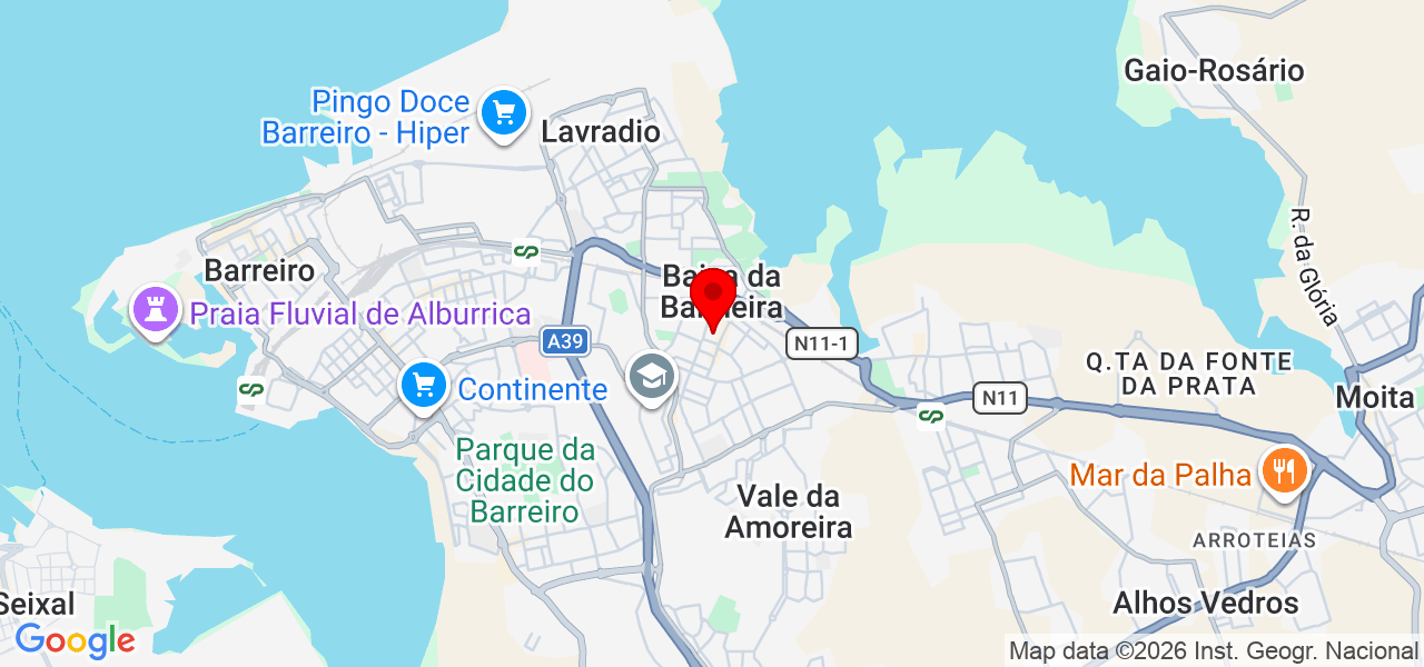 C&eacute;lulas habilidosa constru&ccedil;&atilde;es e servi&ccedil;os - Setúbal - Moita - Mapa