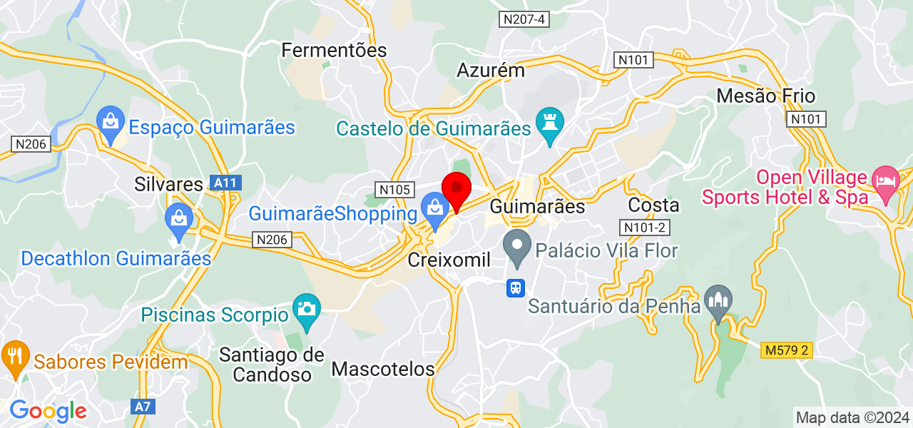 Eliete - Braga - Guimarães - Mapa