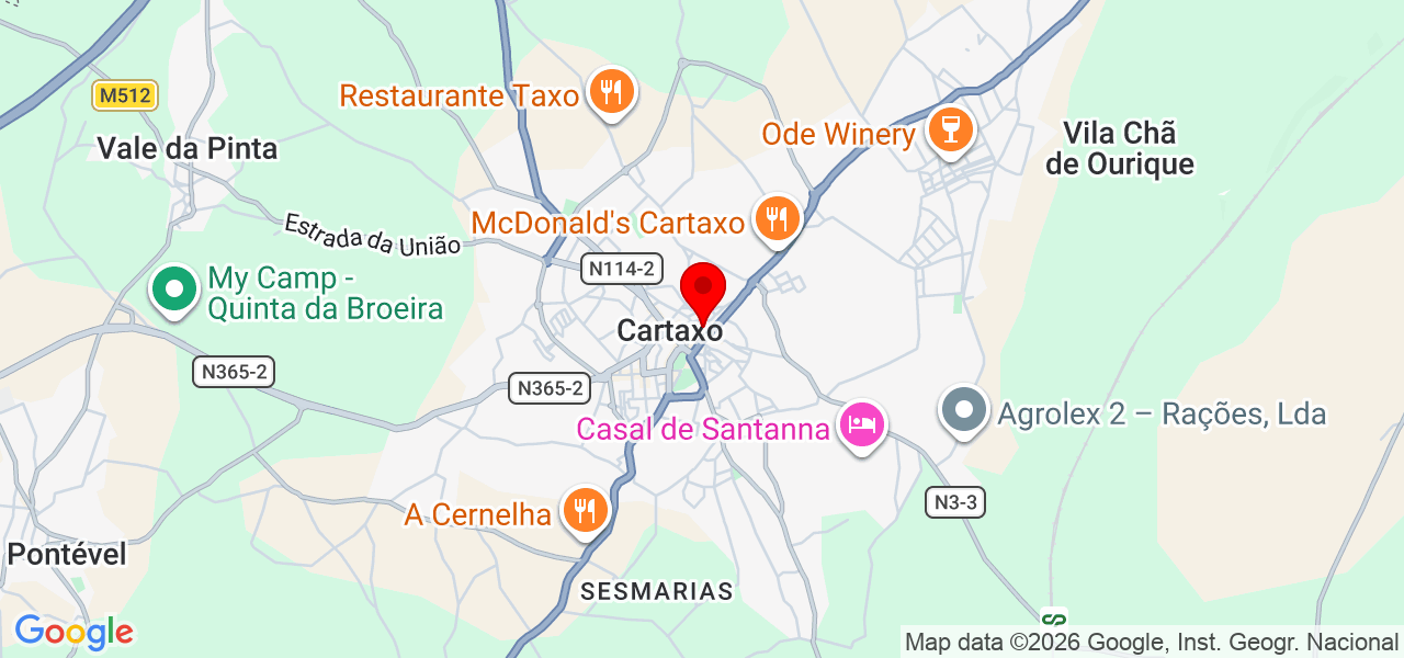 Alberto - Santarém - Cartaxo - Map