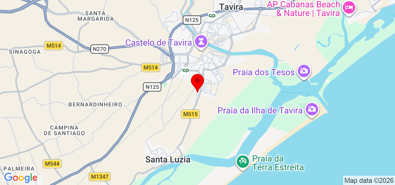 Maria Carmo - Faro - Tavira - Karte