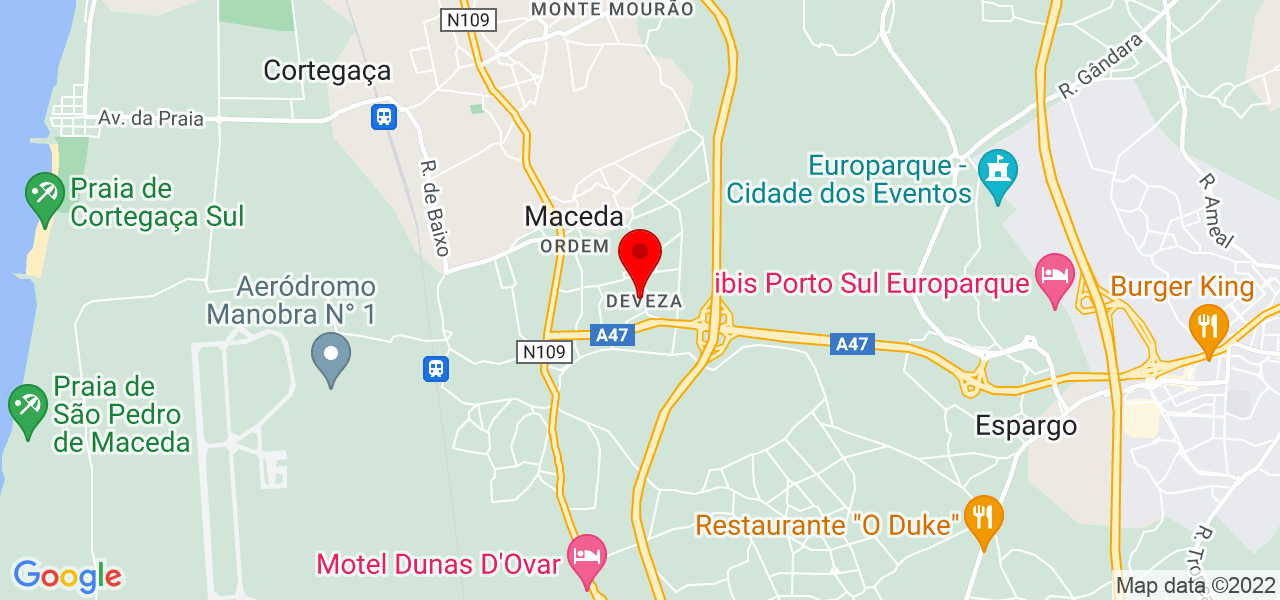 Rog&eacute;rio Oliveira - Aveiro - Ovar - Mapa