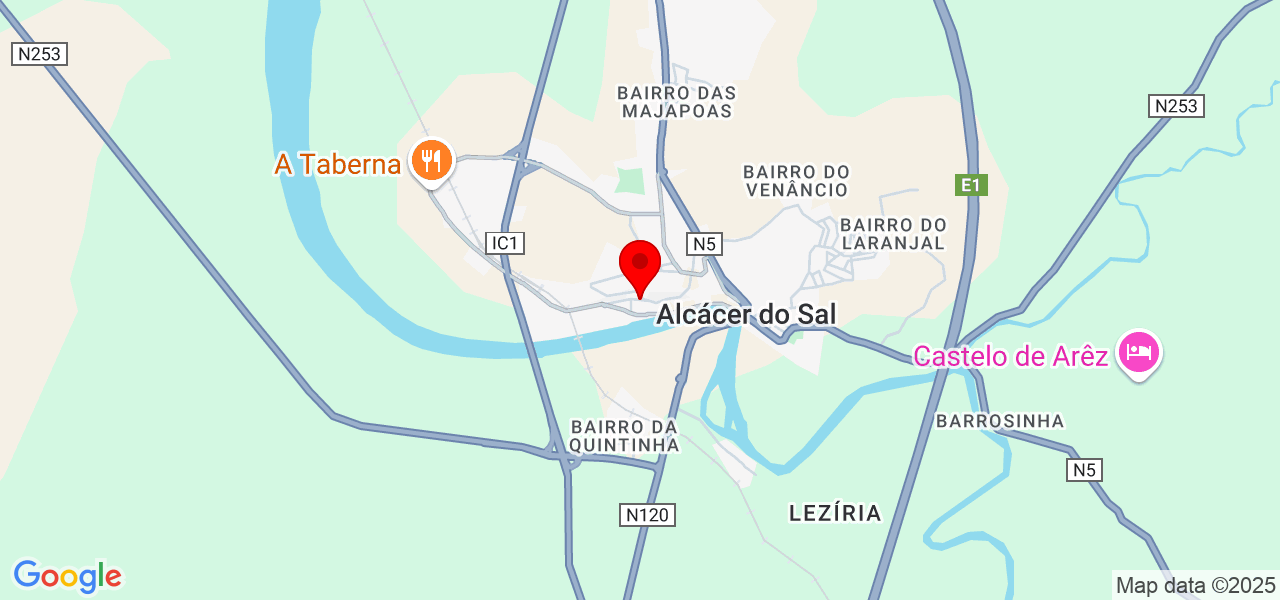 Luziclean - Setúbal - Alcácer do Sal - Mapa