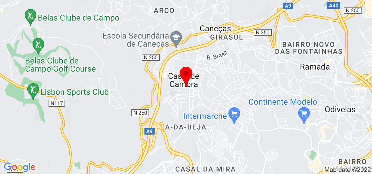 Everton Santos - Lisboa - Sintra - Mapa