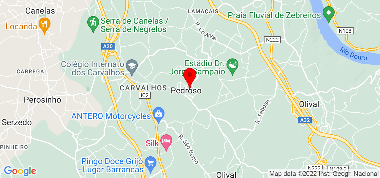 Adriano Cardoso Silva - Porto - Vila Nova de Gaia - Mapa