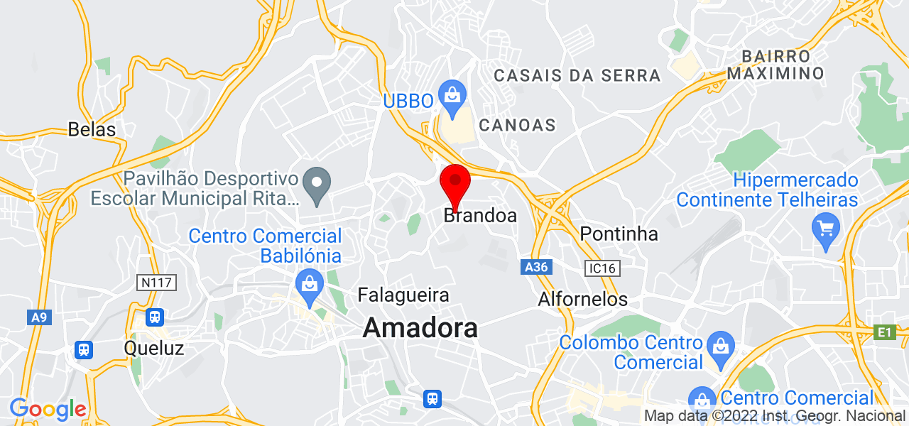 Bernardo Aveiro - Lisboa - Amadora - Karte