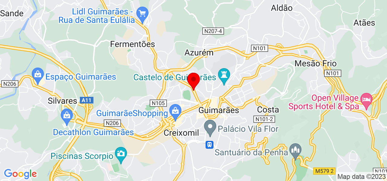 Ivani - Braga - Guimarães - Mapa