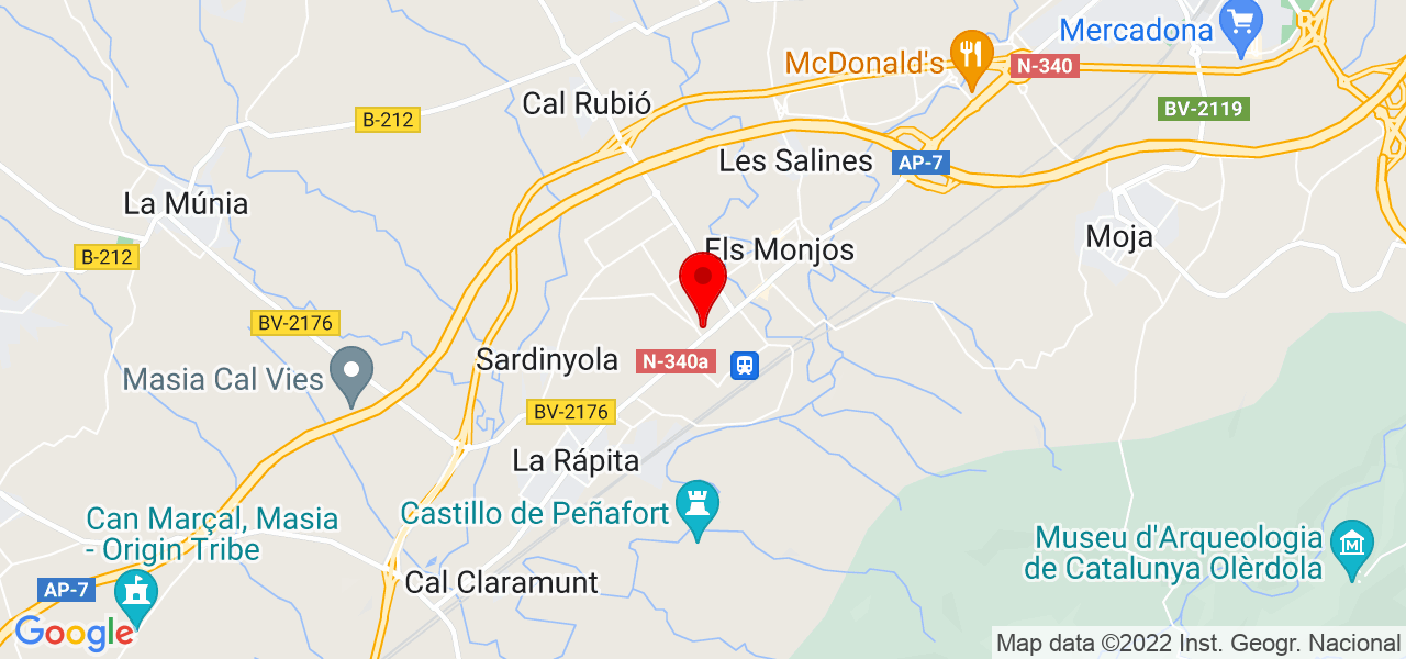 mudanzas - Cataluña - Santa Margarida i els Monjos - Mapa