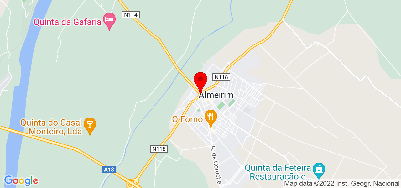 Bernardo Pinto - Santarém - Almeirim - Mapa