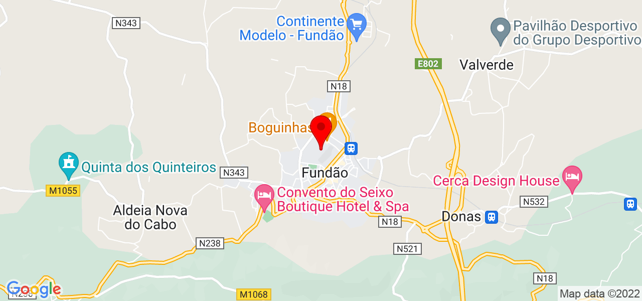 Suzy Domingos - Castelo Branco - Fundão - Mapa