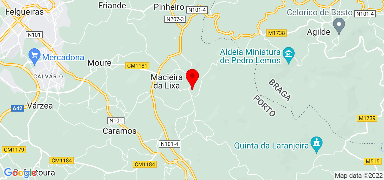 Liliana Patricia da Costa Loureiro - Porto - Felgueiras - Mapa