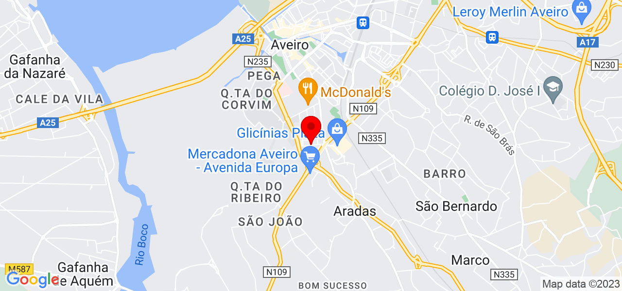 Cl&aacute;udia C - Aveiro - Aveiro - Mapa