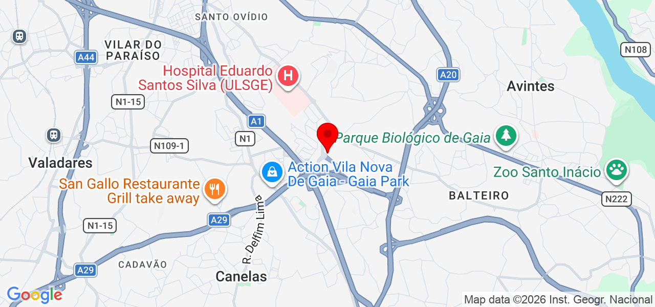 Hugueth - Porto - Vila Nova de Gaia - Mapa