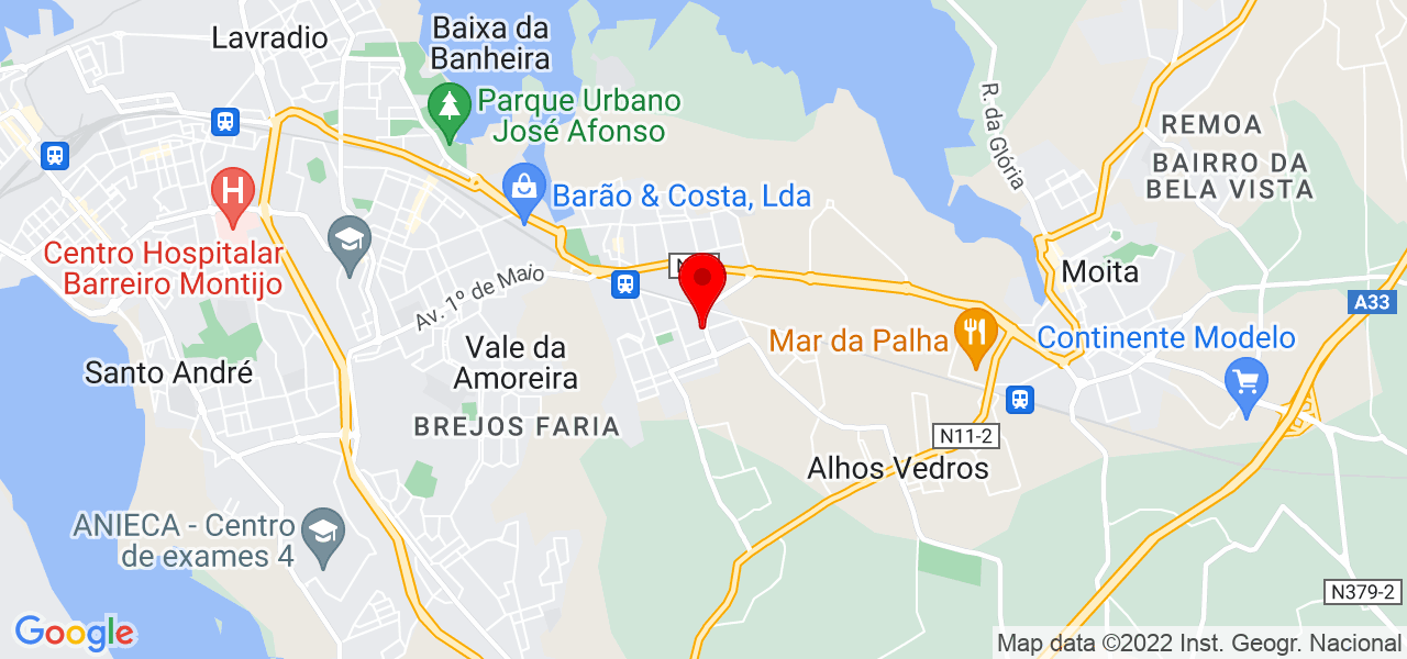 Hugo Gomes - Setúbal - Moita - Mapa