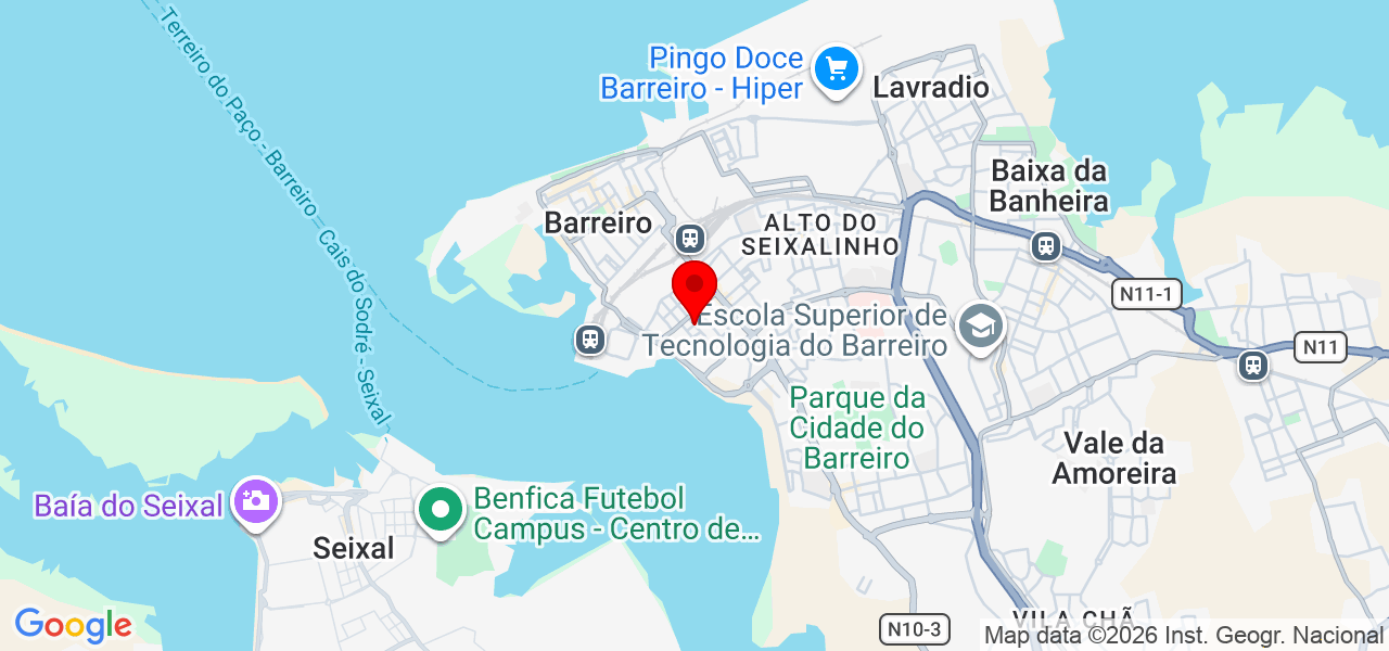 Franciele Moreira - Setúbal - Barreiro - Mapa