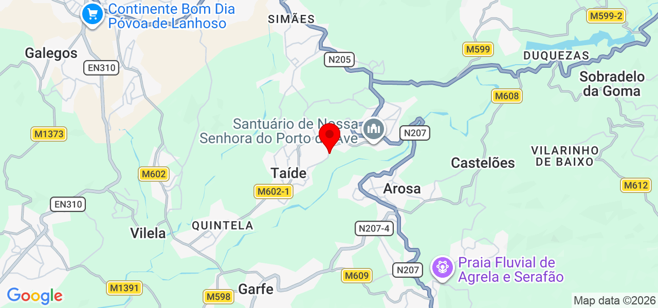 Luís Castro - Braga - Póvoa de Lanhoso - Map