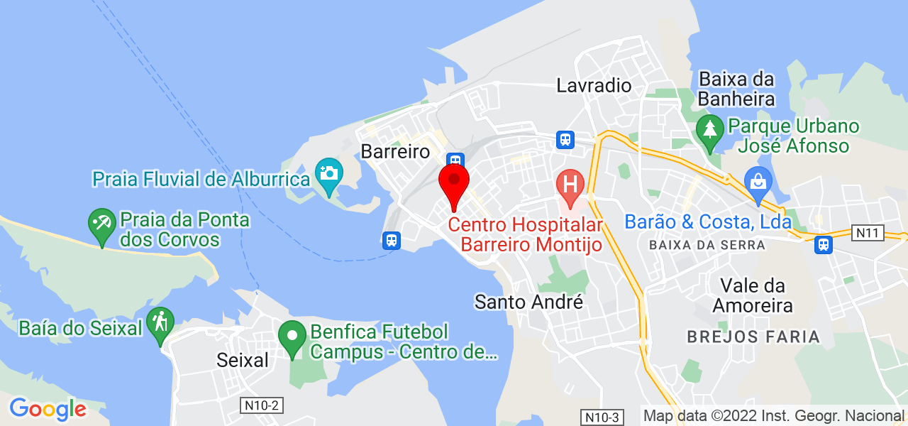Odilia - Setúbal - Barreiro - Mapa