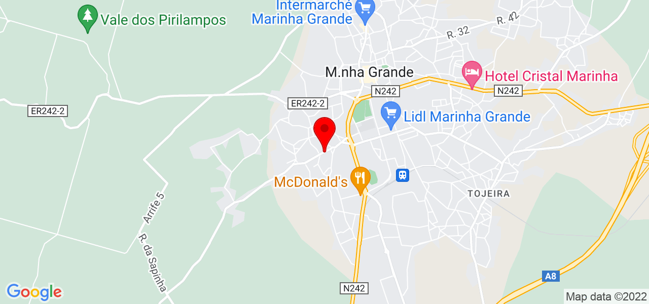 Moacir - Leiria - Marinha Grande - Map