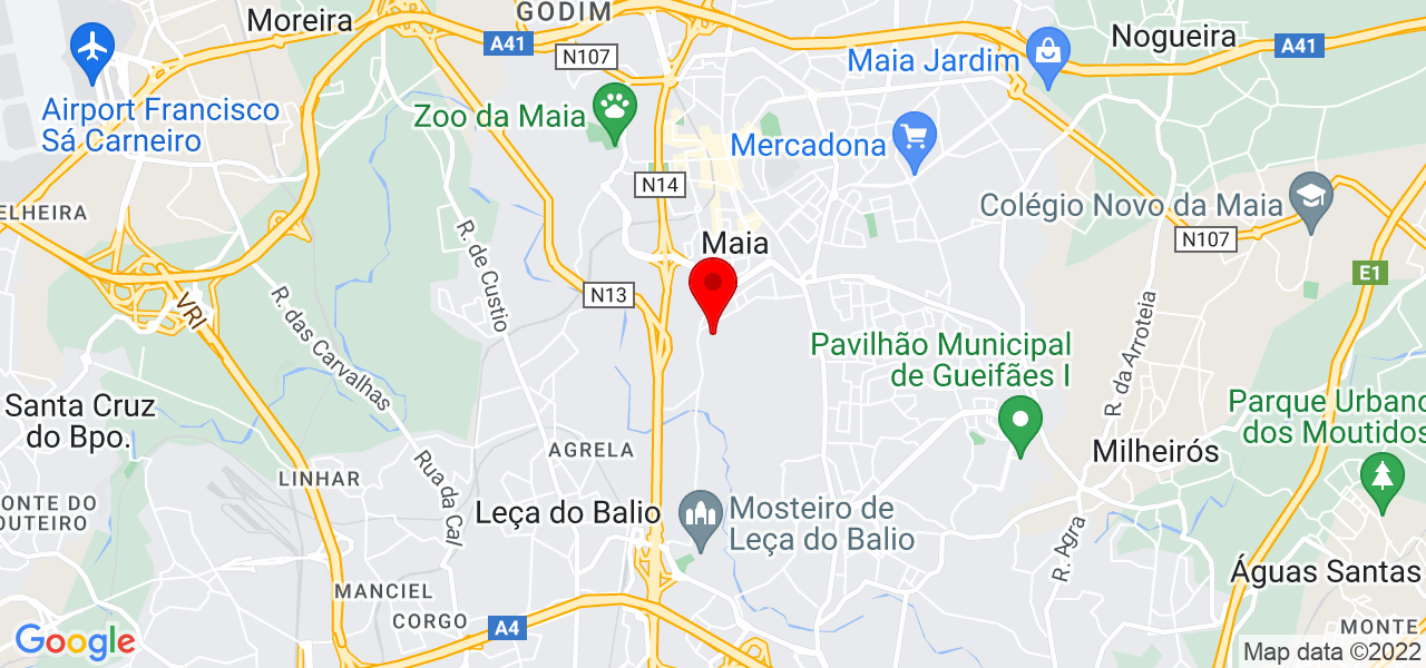 Jos&eacute; Jo&atilde;o Pereira - Porto - Maia - Mapa