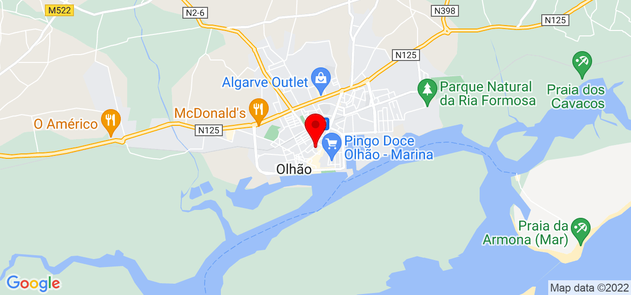Monticofragem - Faro - Olhão - Mapa