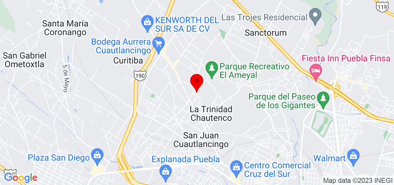Kevin Beal - Puebla - Cuautlancingo - Mapa