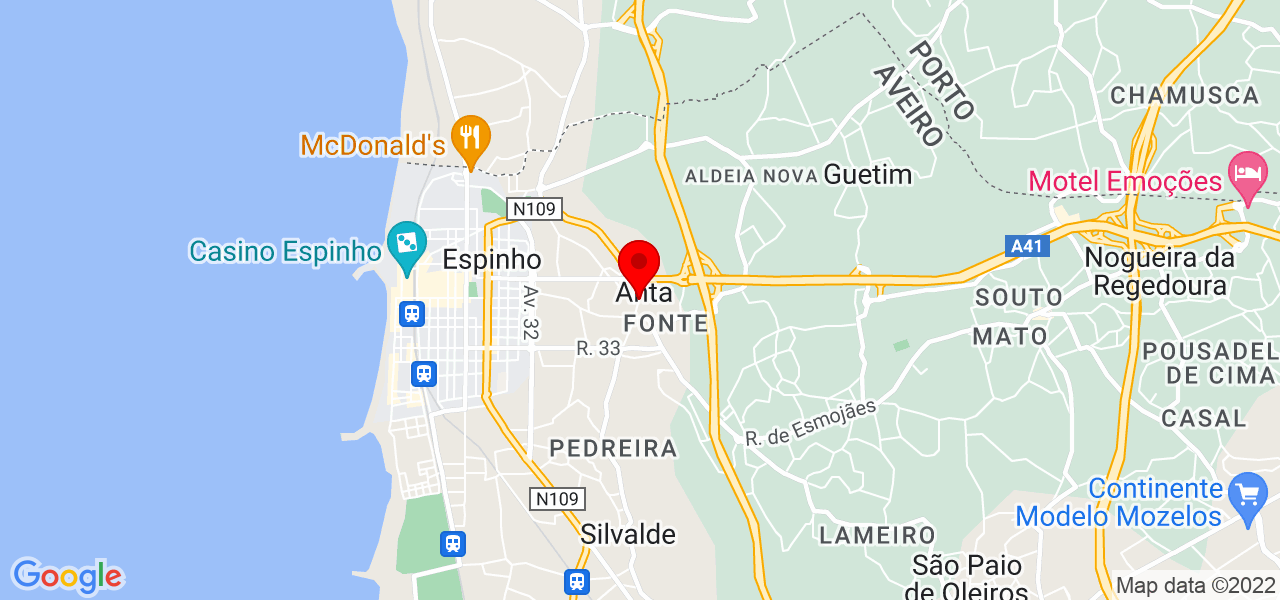 Beatriz - Aveiro - Espinho - Mapa