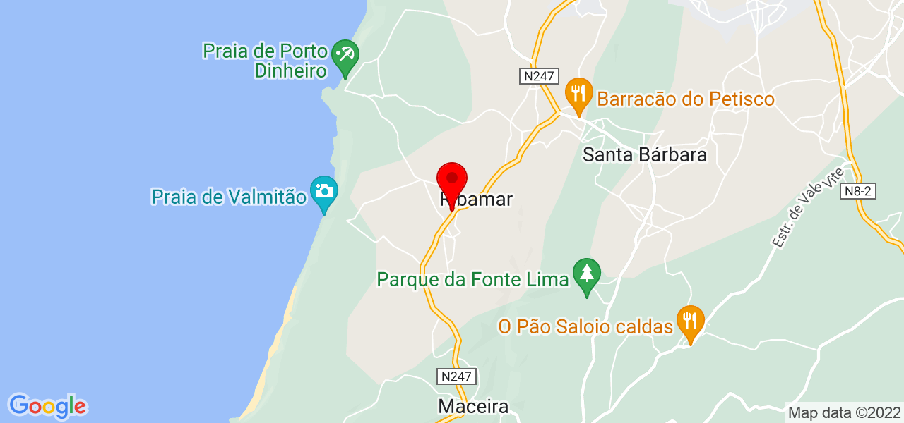 In&ecirc;s Ferreira - Lisboa - Lourinhã - Mapa