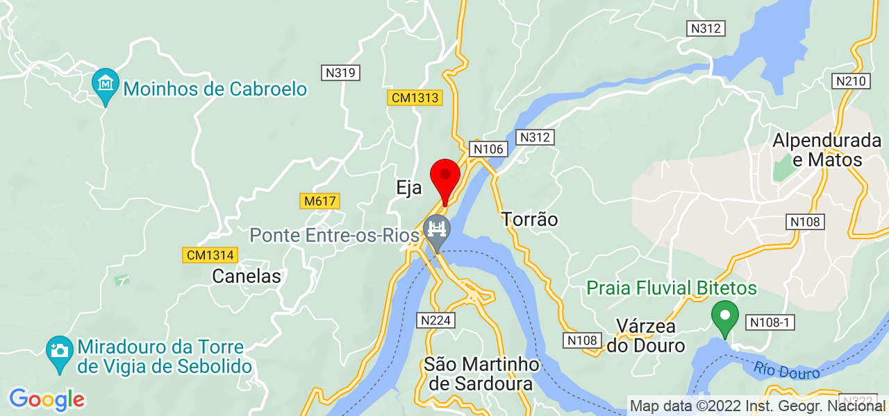 Brilho  m&aacute;gico - Porto - Penafiel - Mapa