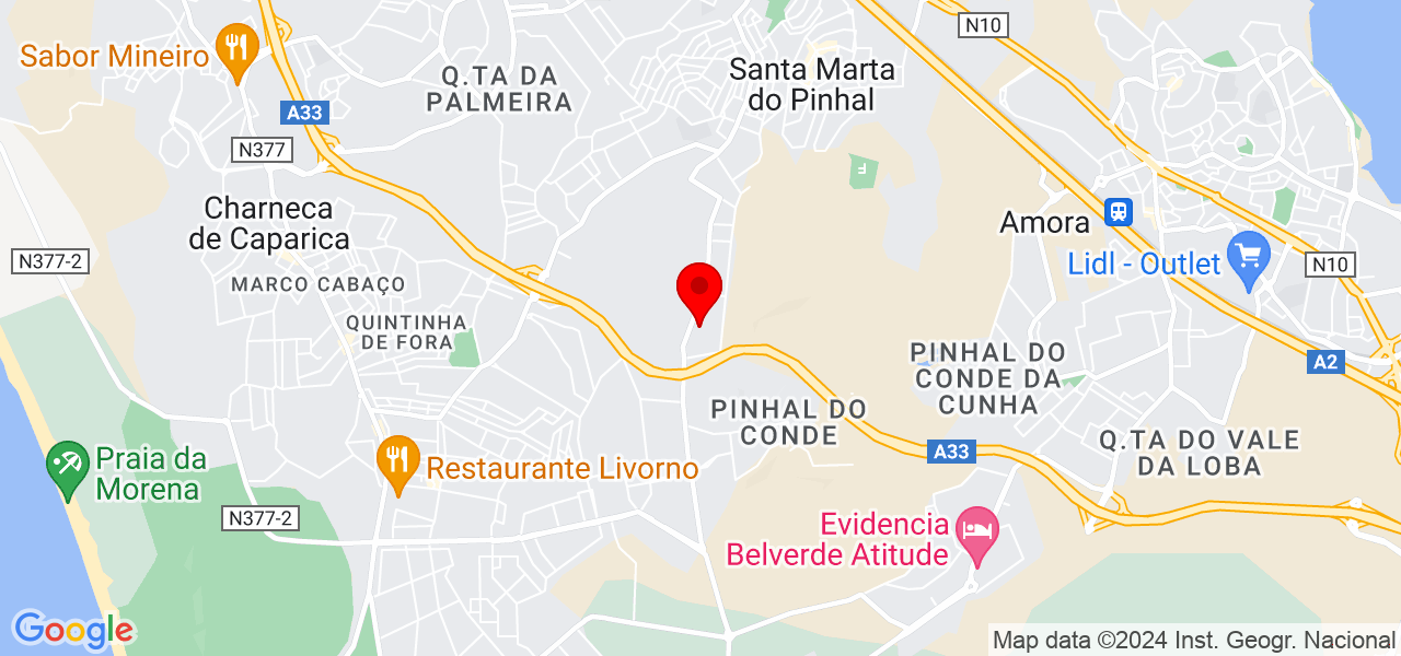 Filipa Ferreira - Setúbal - Seixal - Mapa