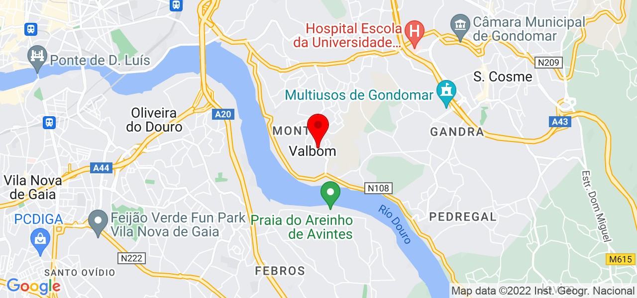 Lu&iacute;s Bernardo - Porto - Gondomar - Mapa