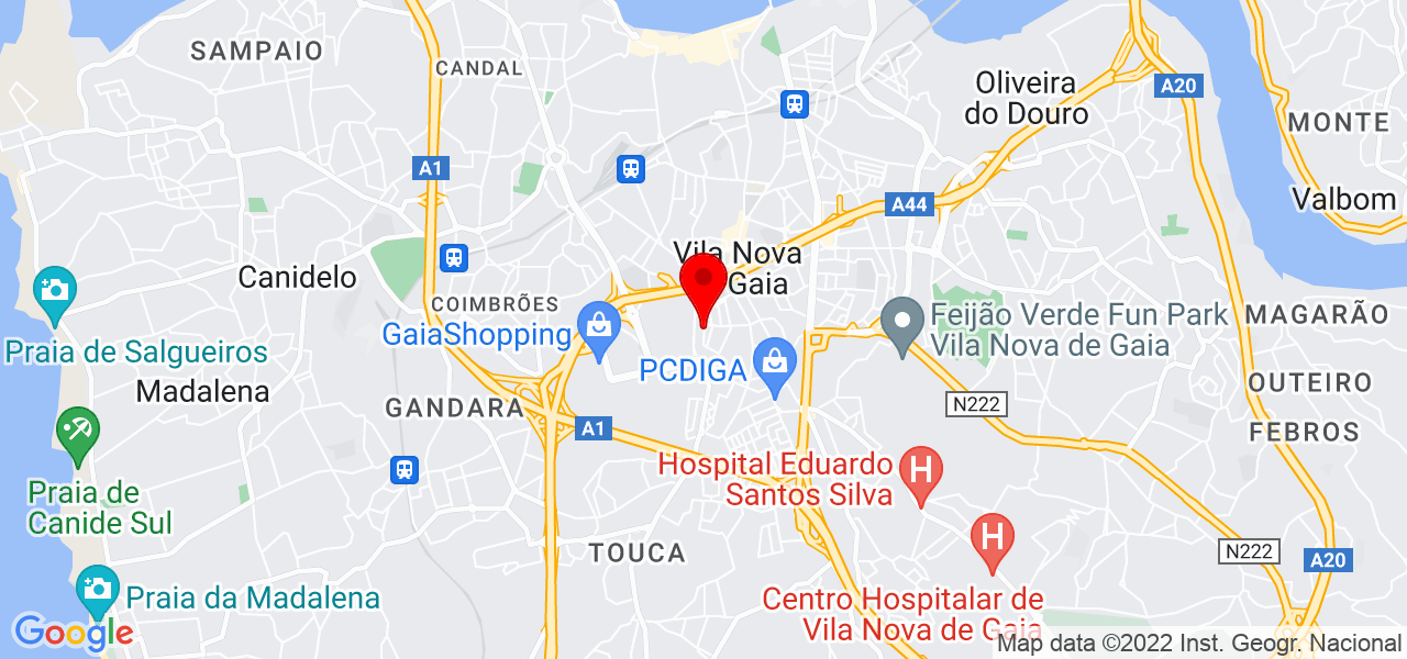 Dagui Oliveira - Porto - Vila Nova de Gaia - Mapa