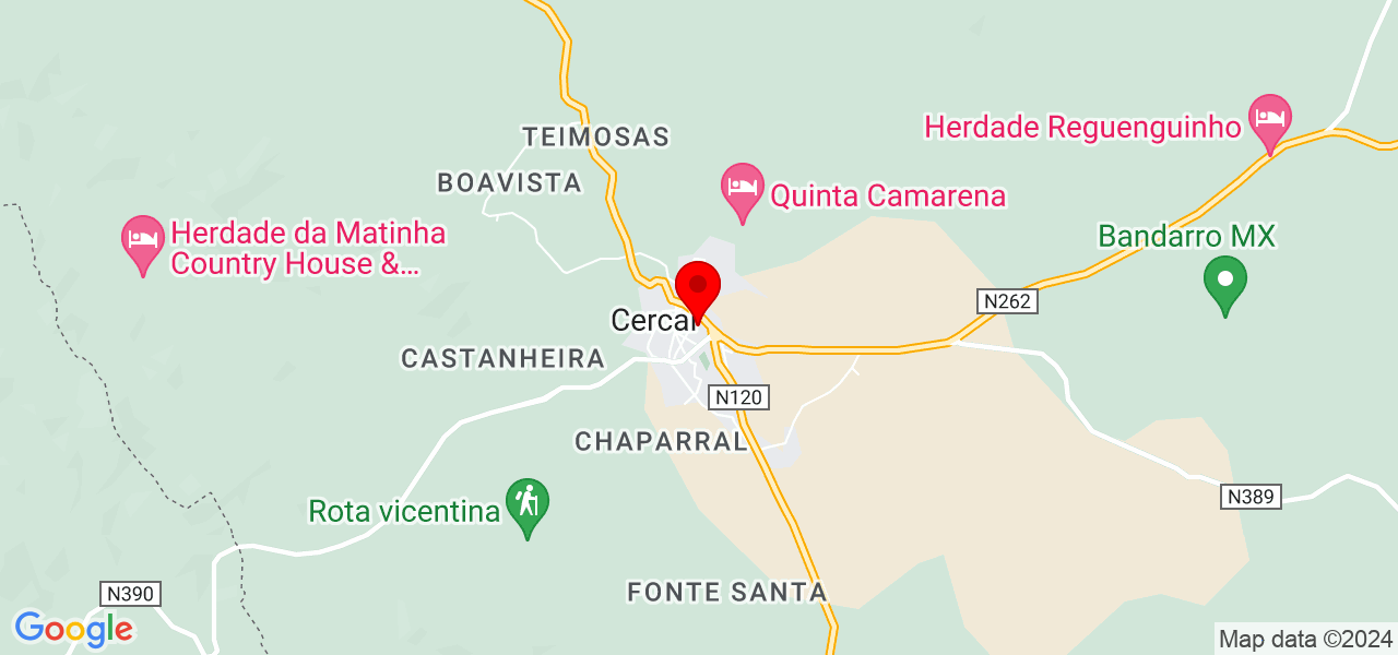 S&oacute;nia Costa - Setúbal - Santiago do Cacém - Mapa