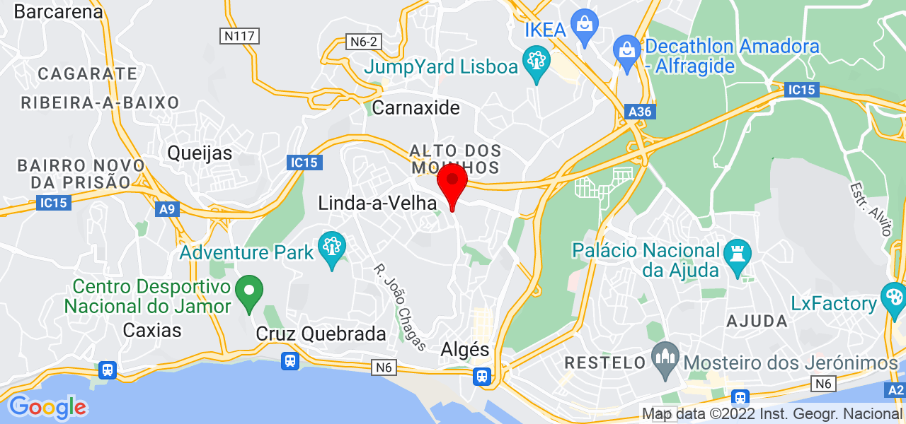 Impactbubble- Termotecnologia e Aparelhos a G&aacute;s - Lisboa - Oeiras - Mapa