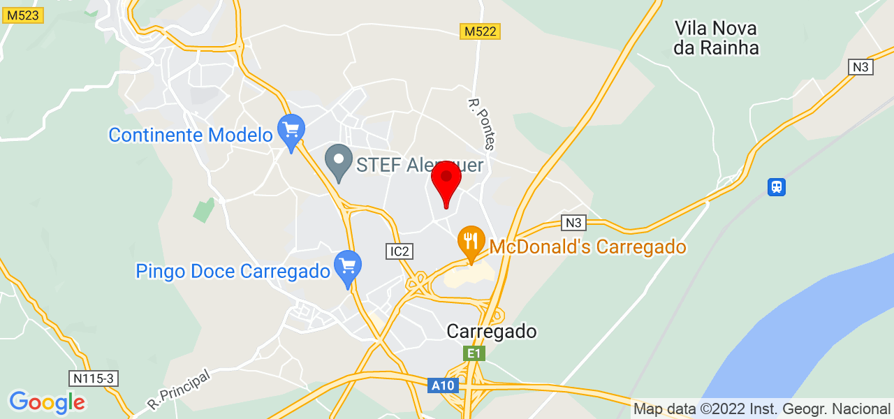 T&eacute;cnica Geriatria/ Ajudante familiar - Lisboa - Alenquer - Mapa