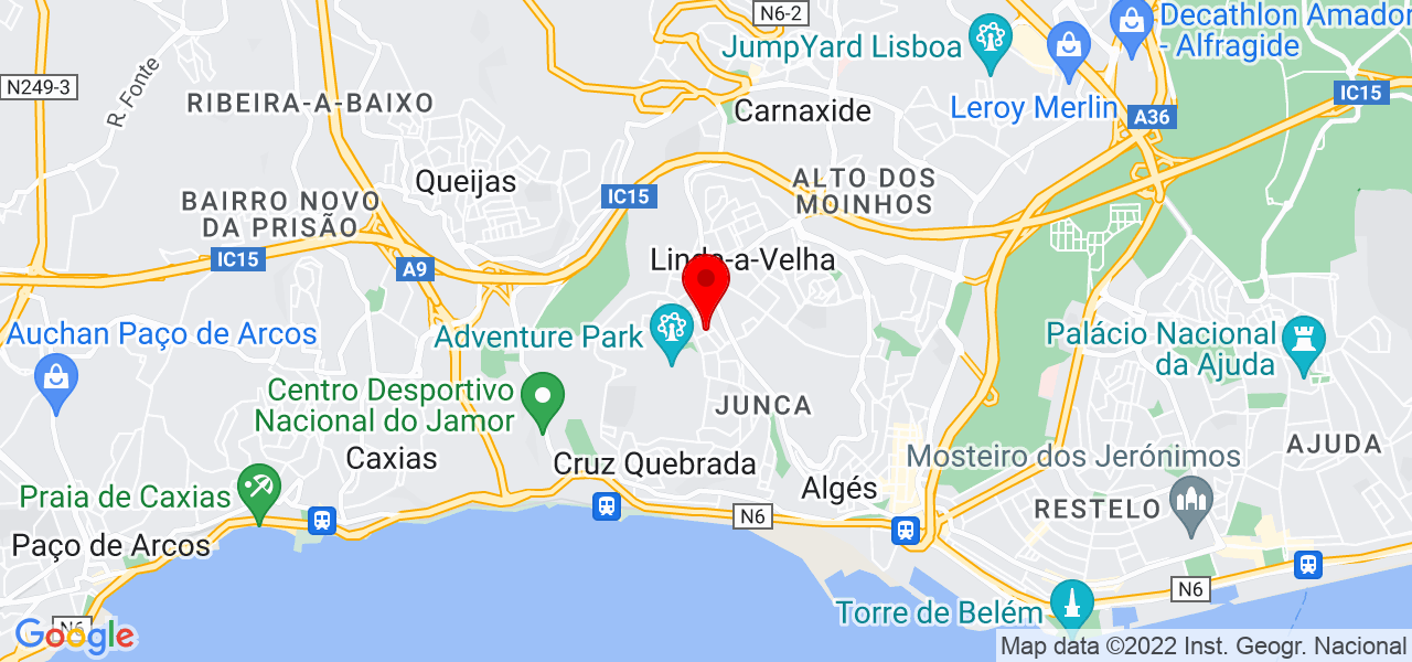 Mary &Acirc;ngela - Lisboa - Oeiras - Mapa