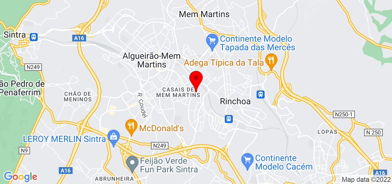 Estef&acirc;nia Fonseca Chitekulo - Lisboa - Sintra - Mapa