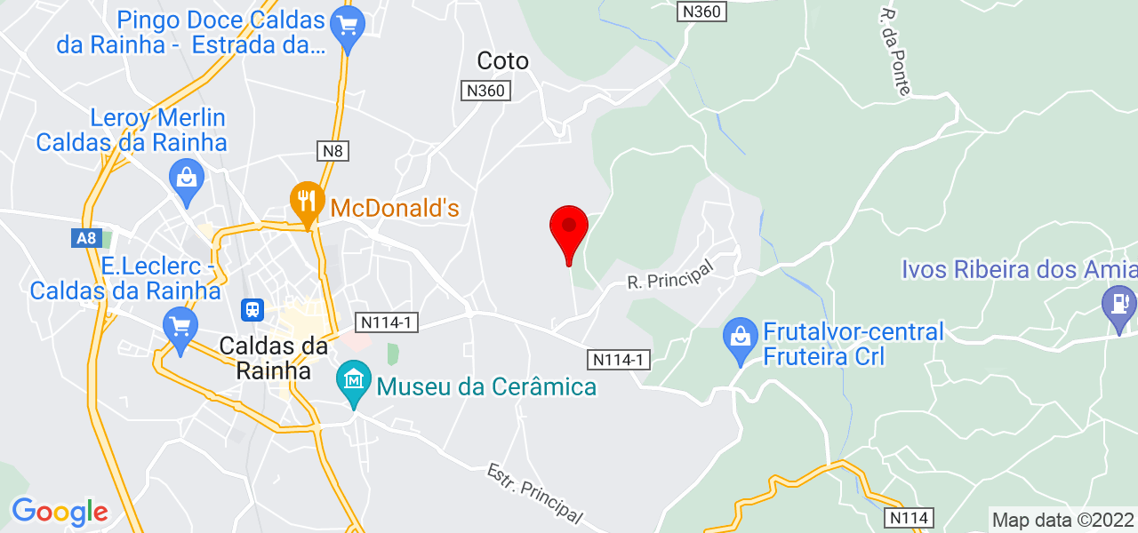 Danilo remodelações - Leiria - Caldas da Rainha - Mapa