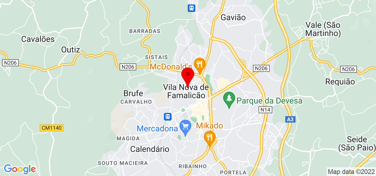 Portugu&ecirc;s Nativo / Pronto para ajud&aacute;-lo a alcan&ccedil;ar seus objetivos! 😉 - Braga - Vila Nova de Famalicão - Mapa