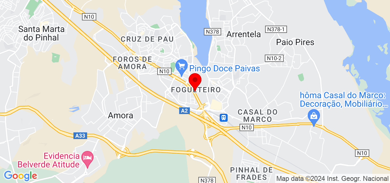 D&eacute;bora Cabral - Setúbal - Seixal - Mapa